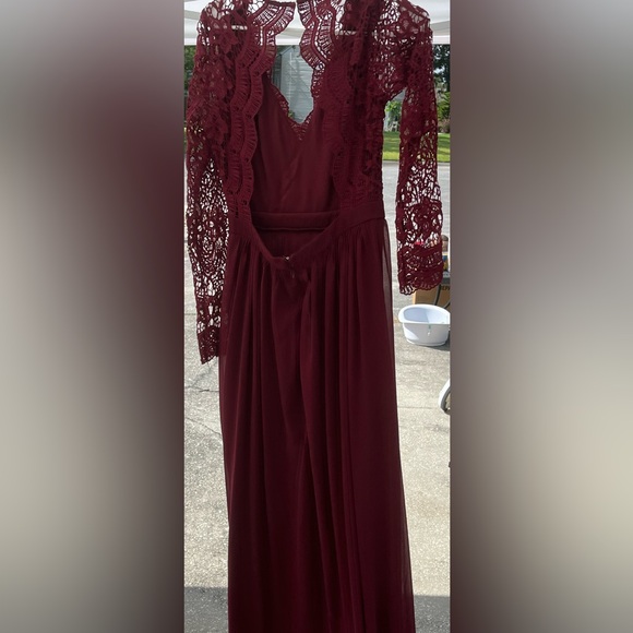 Lulus Burgundy Dress size:Medium - Picture 2 of 3